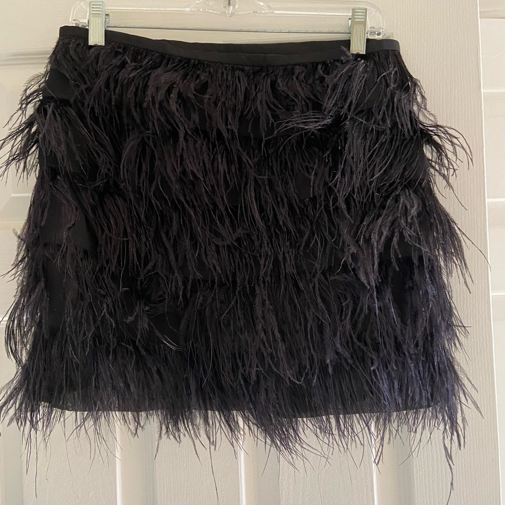 Michael Michael Kors  black feather mini skirt 6
